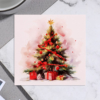 Мини-открытка "Новогодняя ель"