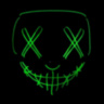 Карнавальная маска Гай Фокс, световая дизайн 2, черный