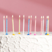 Свечи для торта «Спираль», 24 шт и 12 подставок