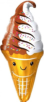 Фигура Мороженое, Вафельный рожок, Шоколадный/Белый