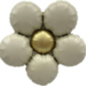 Фигура Цветок, Ромашка (надув воздухом), Кремовый, Сатин