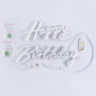 Световая надпись на подложке Happy Birthday, Разноцветный