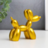 Сувенир полистоун "Воздушный шарик - собачка", золото