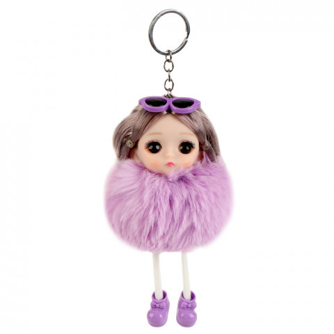 Брелок «Куколка модница», фиолетовый