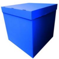 Коробка-сюрприз Ярко-синяя, самосборная крышка